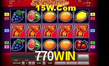 Tela de boas-vindas e lobby de jogos do aplicativo 770WIN